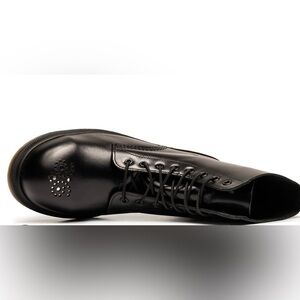 Women's Dr. Martens Black Pascal St Brogue Lace Up Boots Size 8 UK 6 Steel Toe